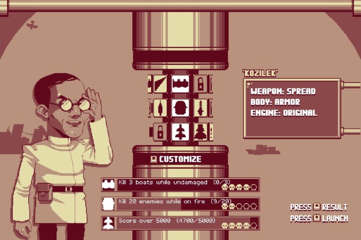 A very Nazi-looking mad scientist in Luftrausers